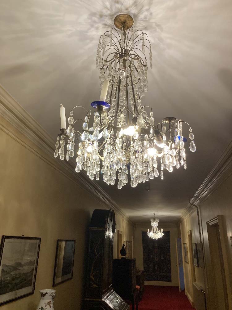 Chandelier Cleaning in old style home